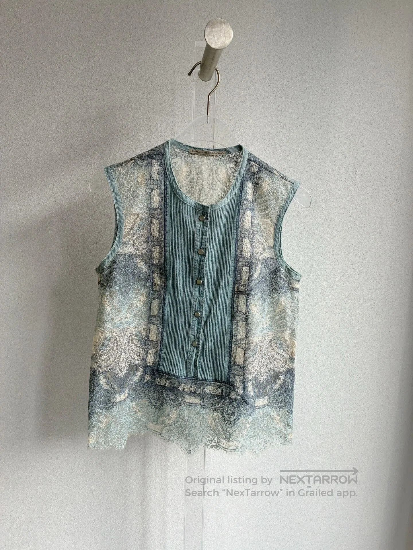 Ermanno Scervino Ermanno Scervino Blue Sleeveless Vest. Size S / US 4 / IT 40 - 1 Thumbnail