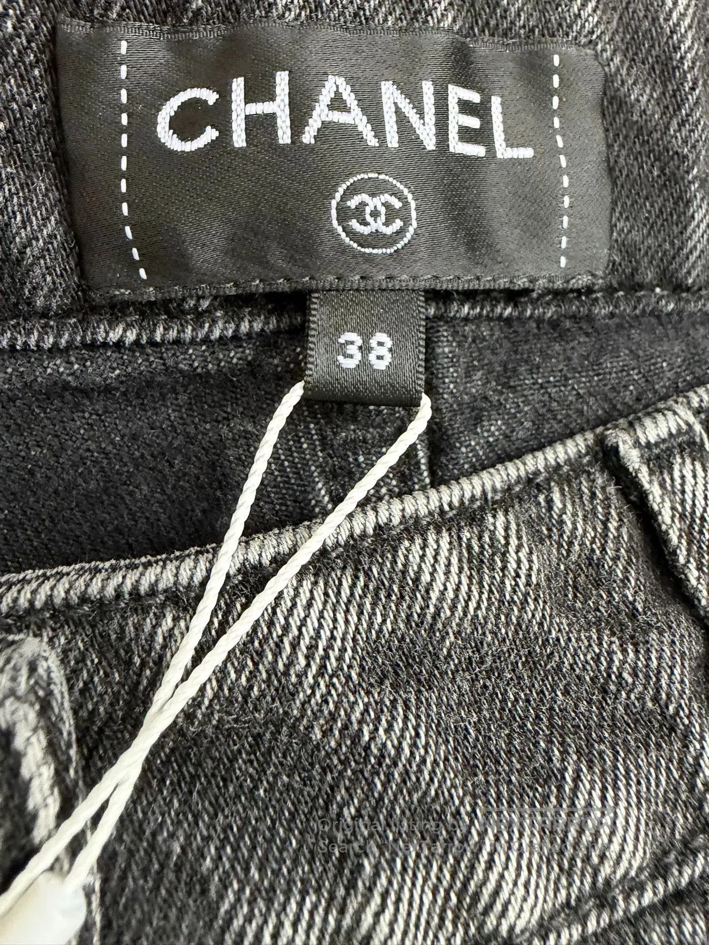 Chanel Chanel Black Bow Denim Jeans Size 38. Size US 38 / EU 54 - 5 Thumbnail