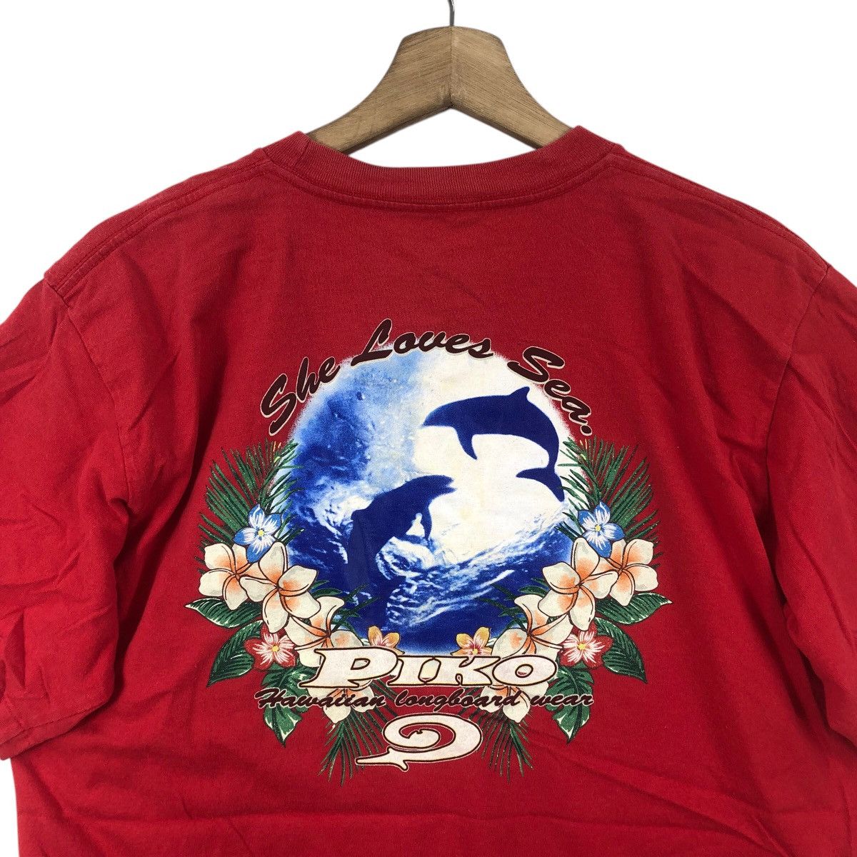 Vintage Vintage PIKO HAWAII LONGBOARD She Love Sea Tee Shirt Top Size US M / EU 48-50 / 2 - 5 Thumbnail