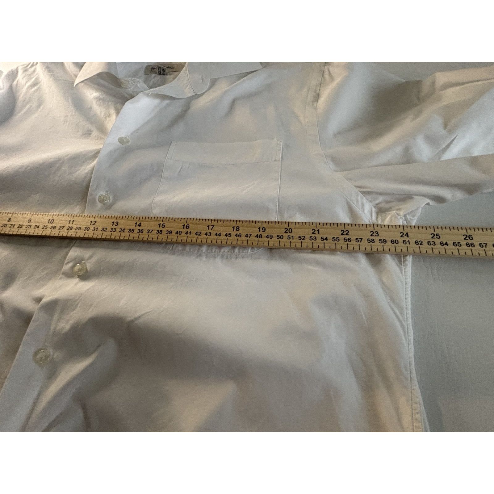 Nordstrom John Nordstrom Dress Shirt Men White Long Sleeve French Cuff Size US M / EU 48-50 / 2 - 5 Thumbnail