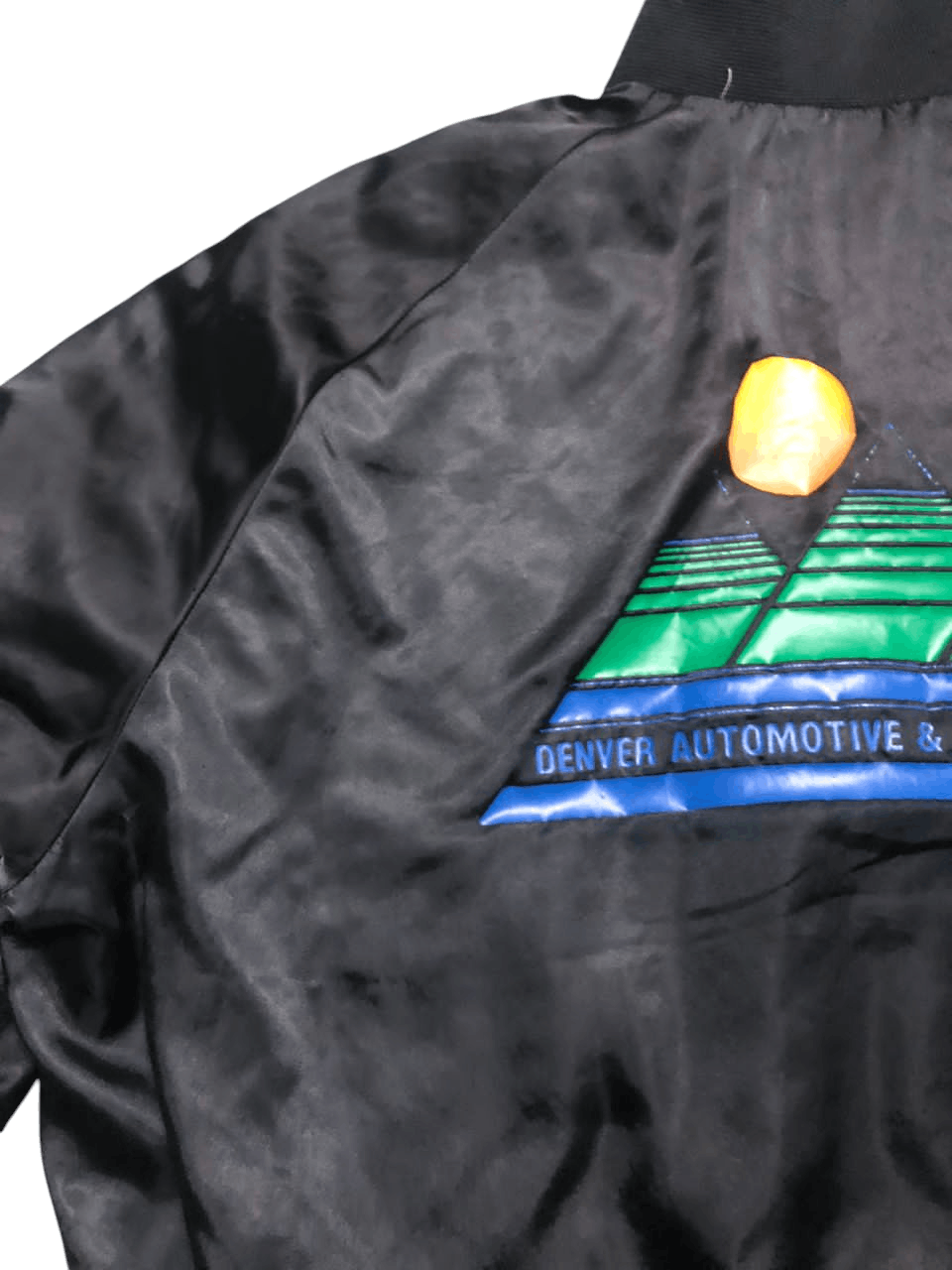 Vintage Vintage 80s Aristo Jac Sattin Bomber Jacket Distressed Size US L / EU 52-54 / 3 - 6 Thumbnail