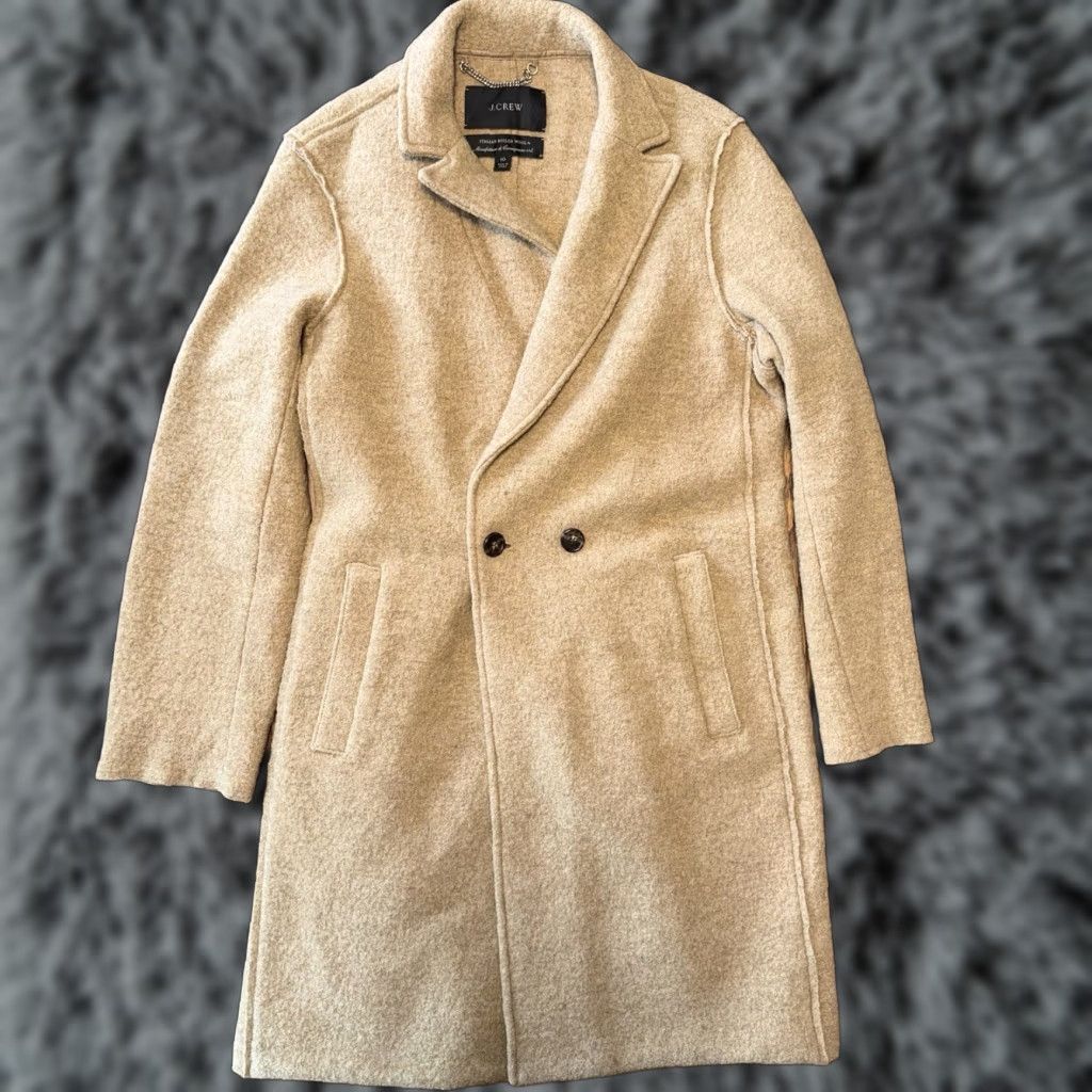 J.Crew J.CREW Daphne Topcoat in Italian Boiled Wool Womens Size 10 Heather Camel Coat Winter Classic Size L / US 10 / IT 46 - 1 Thumbnail