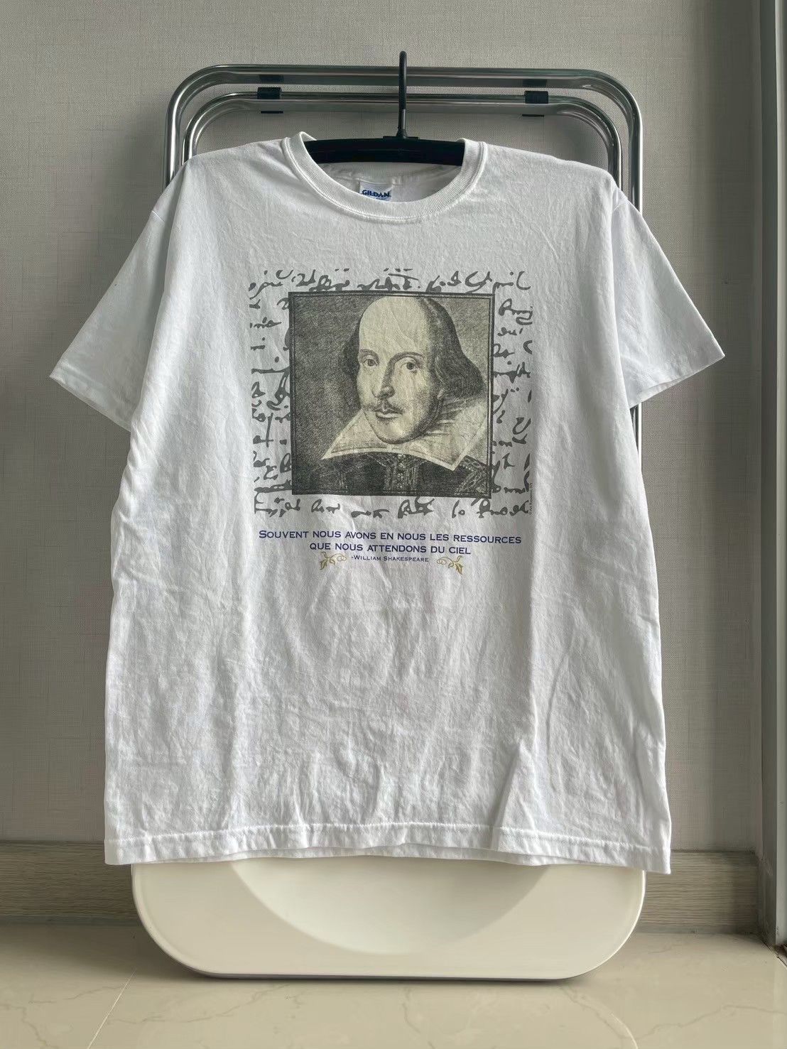 Gildan Vintage William Shakespeare T-shirt 2000s Size US XS / EU 42 / 0 - 7 Thumbnail