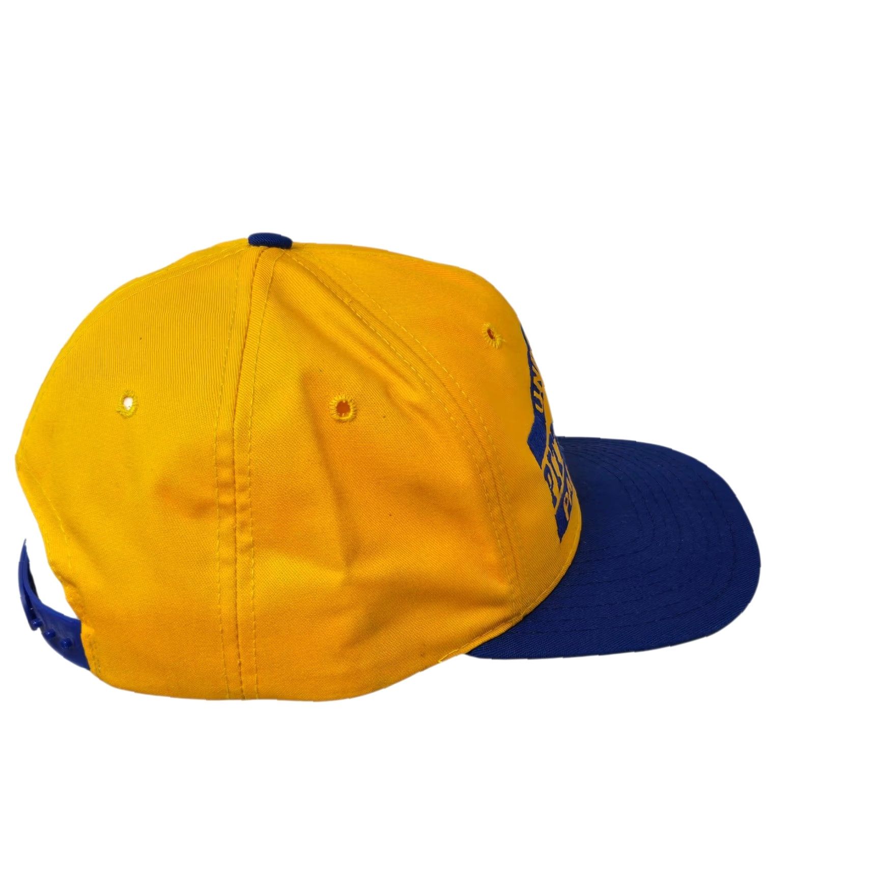 NCAA VINTAGE NCAA Pitt Panthers Snapback Hat Yellow Pitt Spellout NCAA 90s Hat Mens Adjustable Twill Cotton USA Size US 35 - 3 Thumbnail