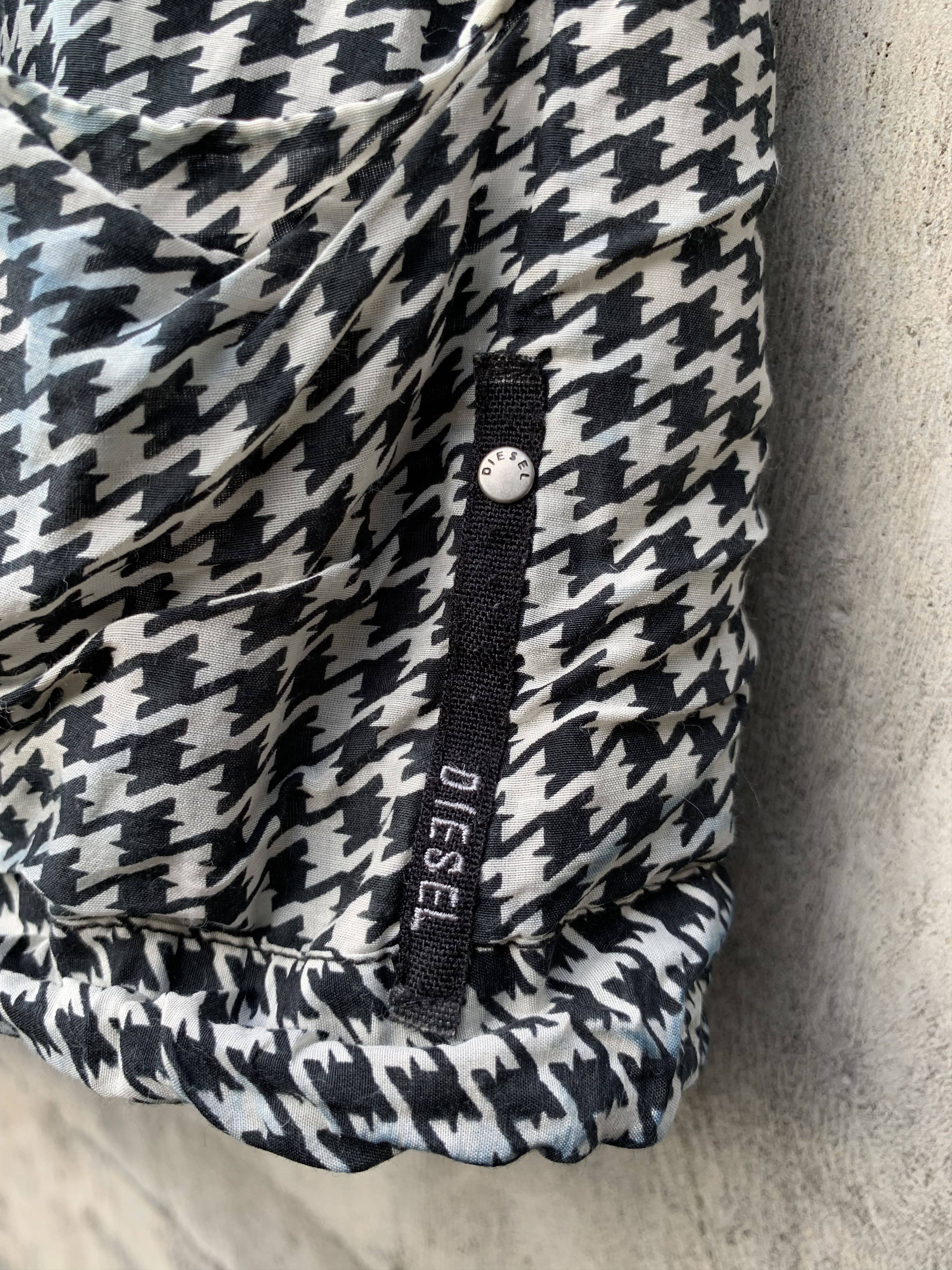 Diesel Diesel Short Sleeve Hooded Blouse Ruffles Houndstooth Patter Size S / US 4 / IT 40 - 4 Thumbnail
