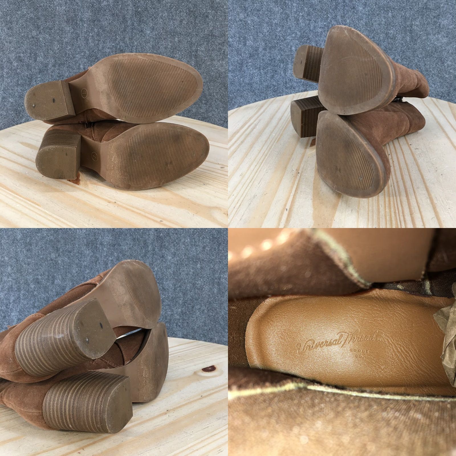 Vintage Universal Thread Boots Womens 7 Catlin Ankle Bootie Brown Side Zip Block Heels Boots Womens Catlin Brown Ankle Bootie Block Heel 7"} Size US 7 / IT 37 - 9 Thumbnail