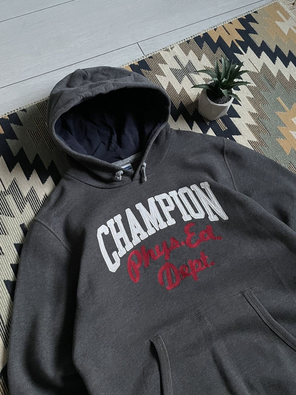 Champion × Vintage Vintage Champion Big Logo Hoodie Size US XL / EU 56 / 4 - 4 Thumbnail