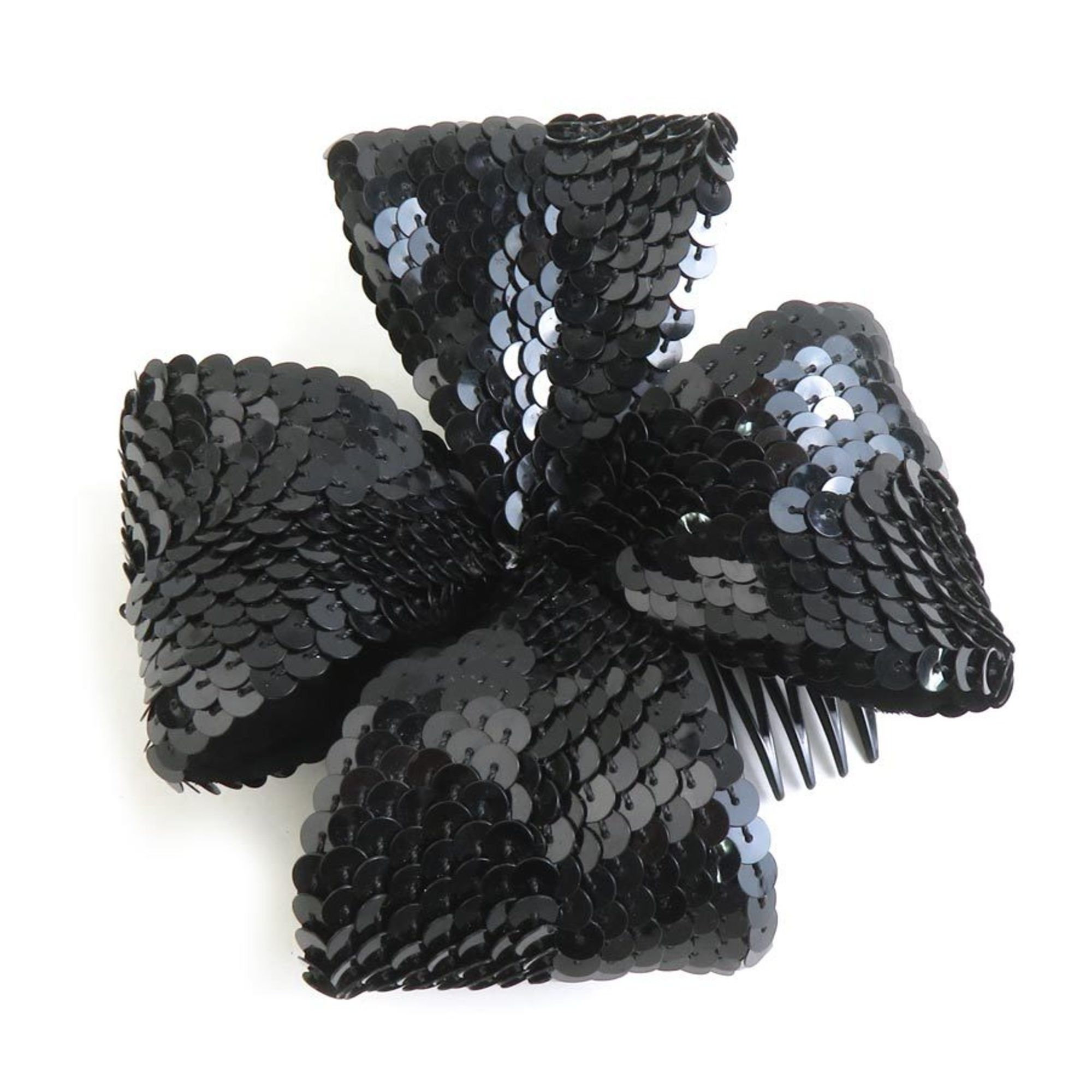 CHANEL Hair Accessory Kanzashi (Semi-perfect Hairpin) in Black Women's Sequins e61042a