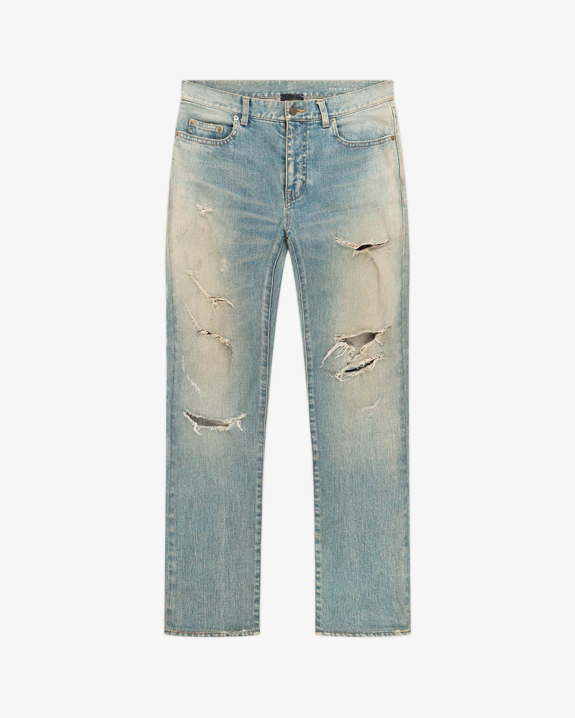 Sz 30 Saint Laurent Paris 13AW D02 Dirt Wash Denim mojos1152