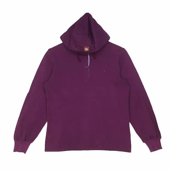 Dior Vtg CHRISTIAN DIOR PARIS Sports Purple Hoodie Made In Italy Size L / US 10 / IT 46 - 1 Thumbnail
