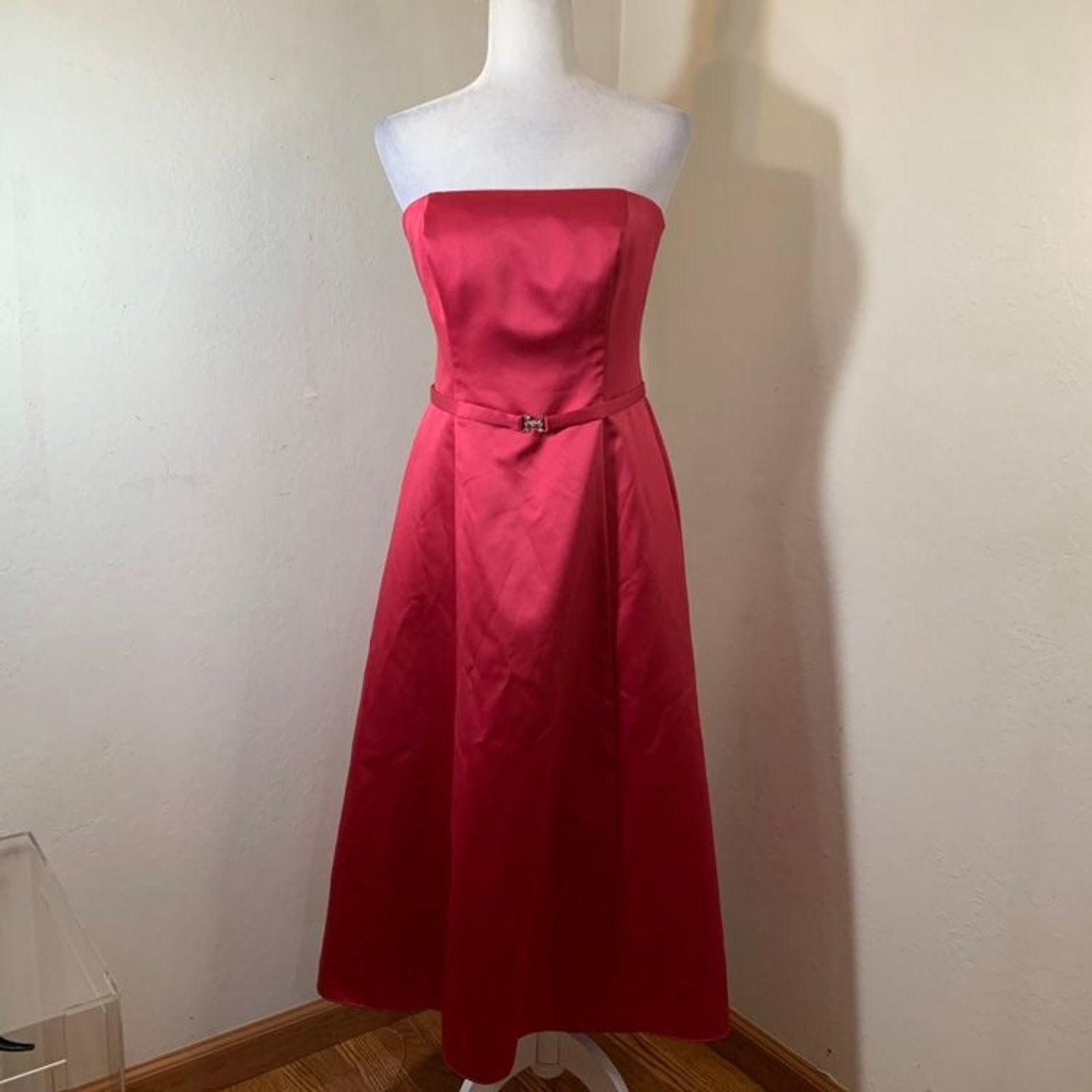 Other Michaelangelo Pink Satin Long Dress size 8 Size M / US 6-8 / IT 42-44 - 7 Thumbnail