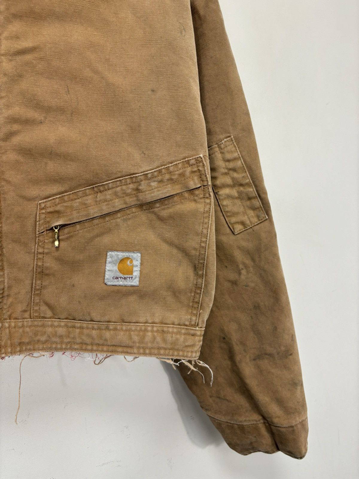Carhartt Vintage 90s Carhartt Made In USA Washed Boxy Cropped Jacket Size US L / EU 52-54 / 3 - 5 Thumbnail