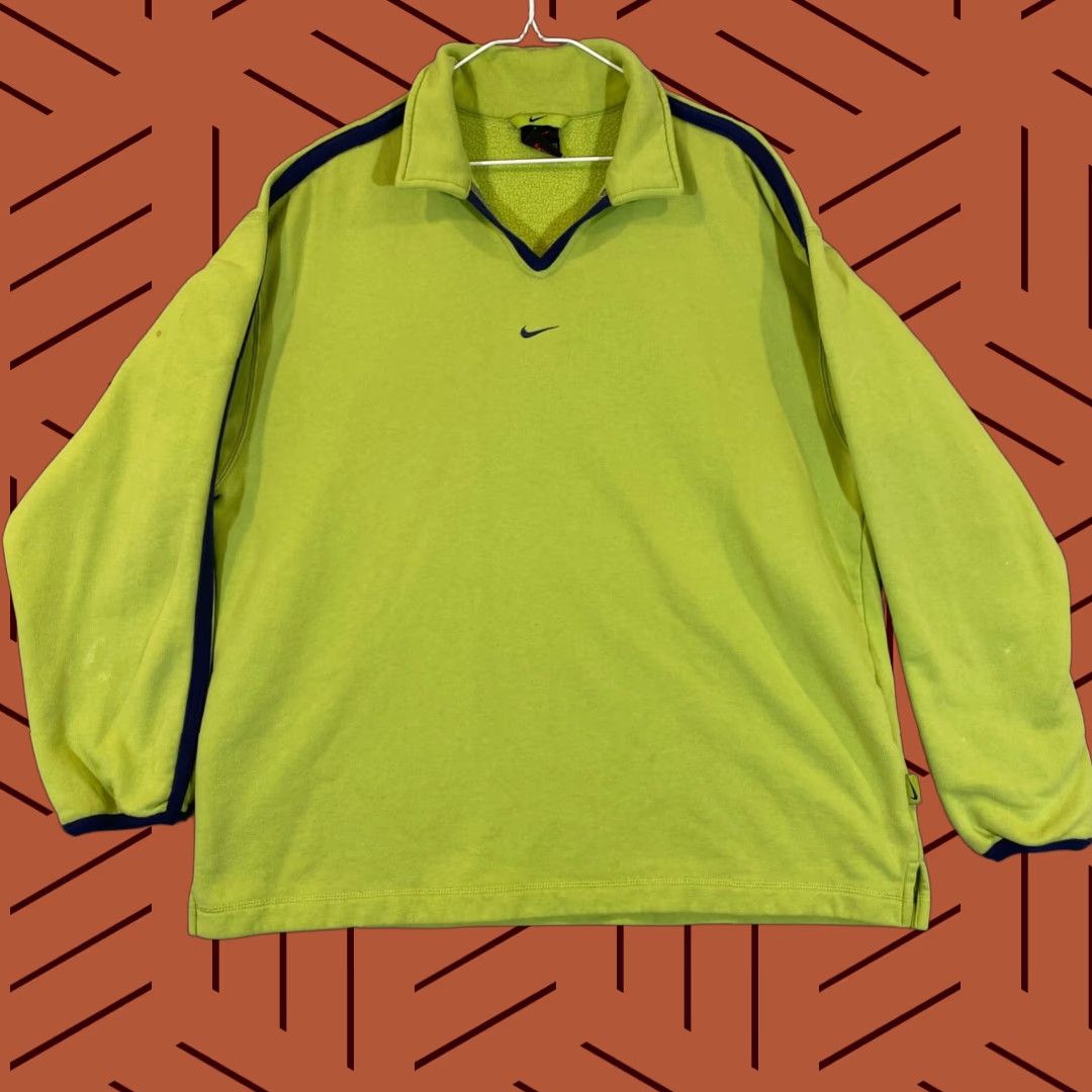 Nike VINTAGE Nike Pullover Womens XL 16-18 Light Green Center Swoosh Sweatshirt Retro Shirt Womens XL Green Nike Retro 90s Classic Size XL / US 12-14 / IT 48-50 - 1 Thumbnail