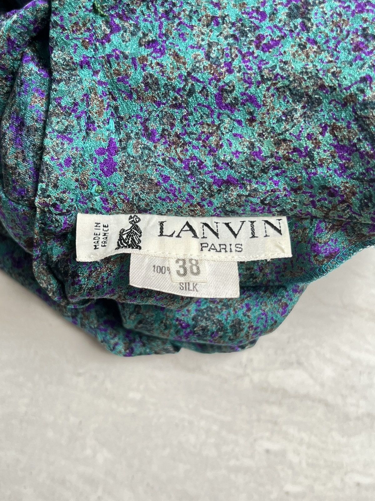 Lanvin LANVIN Paris Green Motive Blouse Size M / US 6-8 / IT 42-44 - 6 Thumbnail