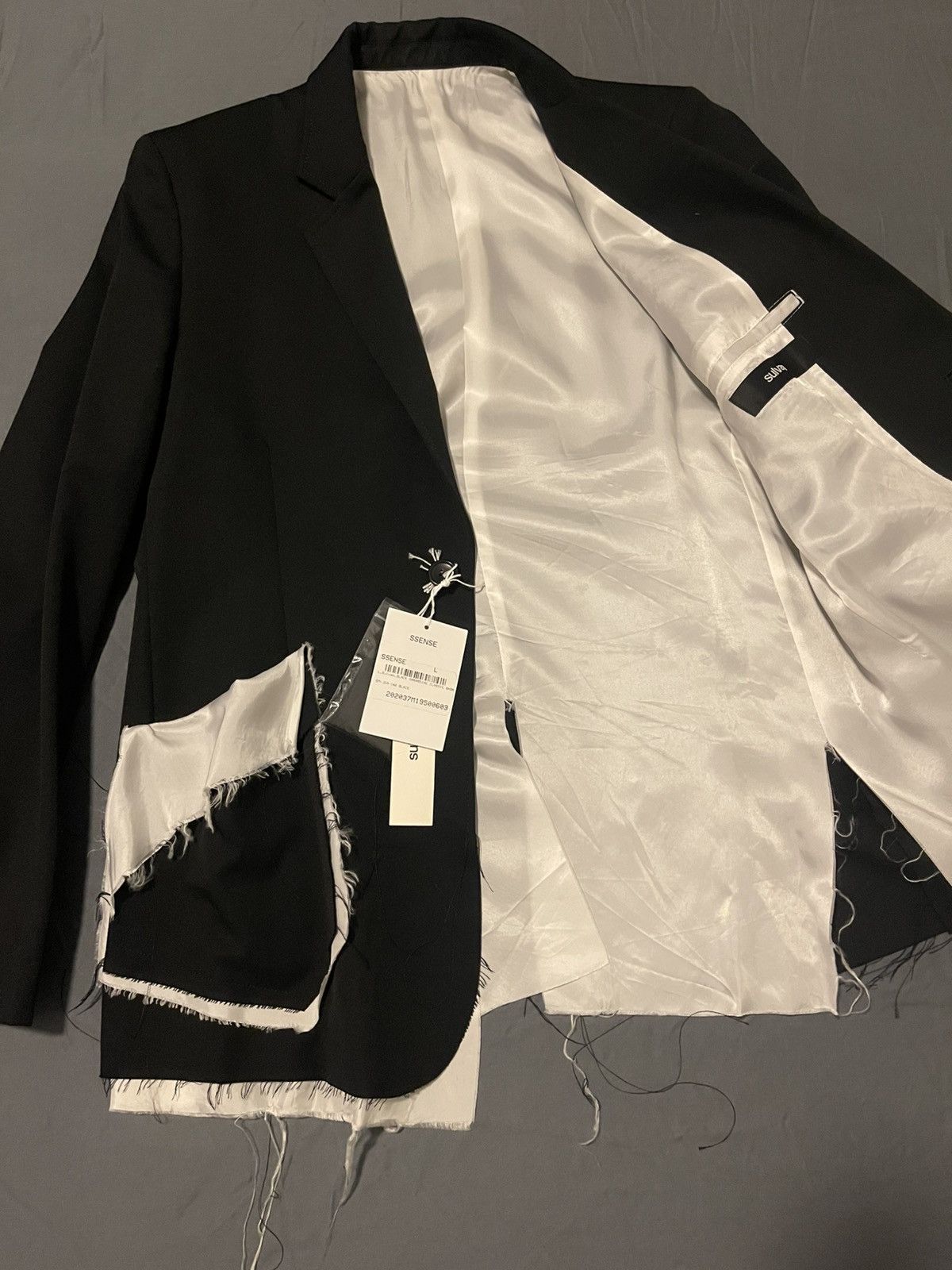 Sulvam SULVAM Black Classic Short Blazer Size 42L - 2 Thumbnail