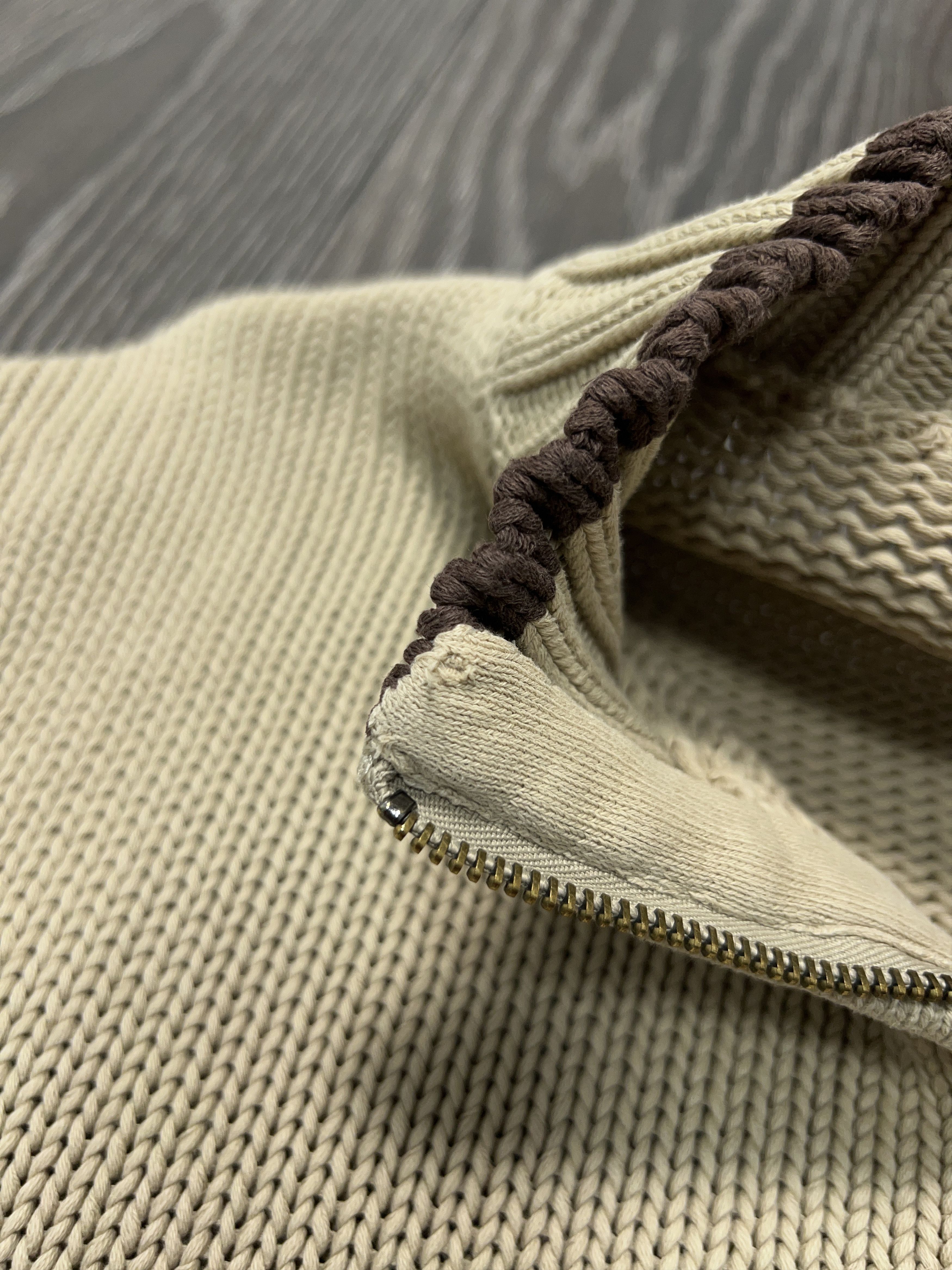 Yves Saint Laurent Vintage YSL Knit Cardigan Cotton Zip Sweater Size XL Size US XL / EU 56 / 4 - 6 Thumbnail