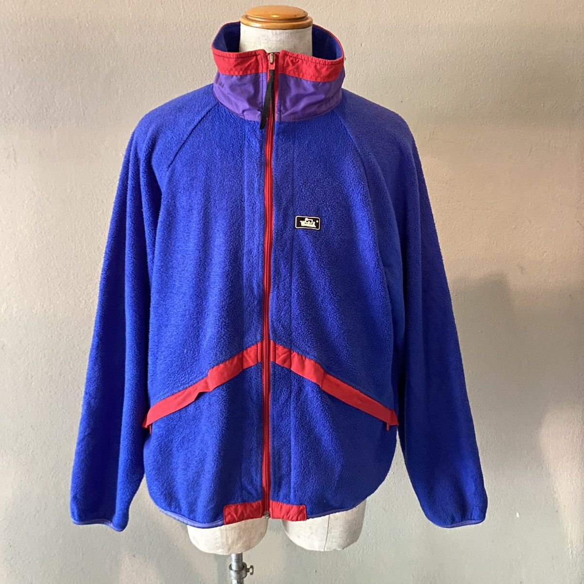 Designer × Woolrich Woolen Mills Woolrich Blue Fleece Jacket with Red Trim Size US L / EU 52-54 / 3 - 19 Thumbnail