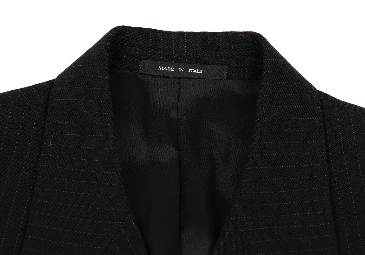 Emporio Armani Pinstripe Wool Double Jacket in Dark Navy Size 48 Size US M / EU 48-50 / 2 - 3 Thumbnail