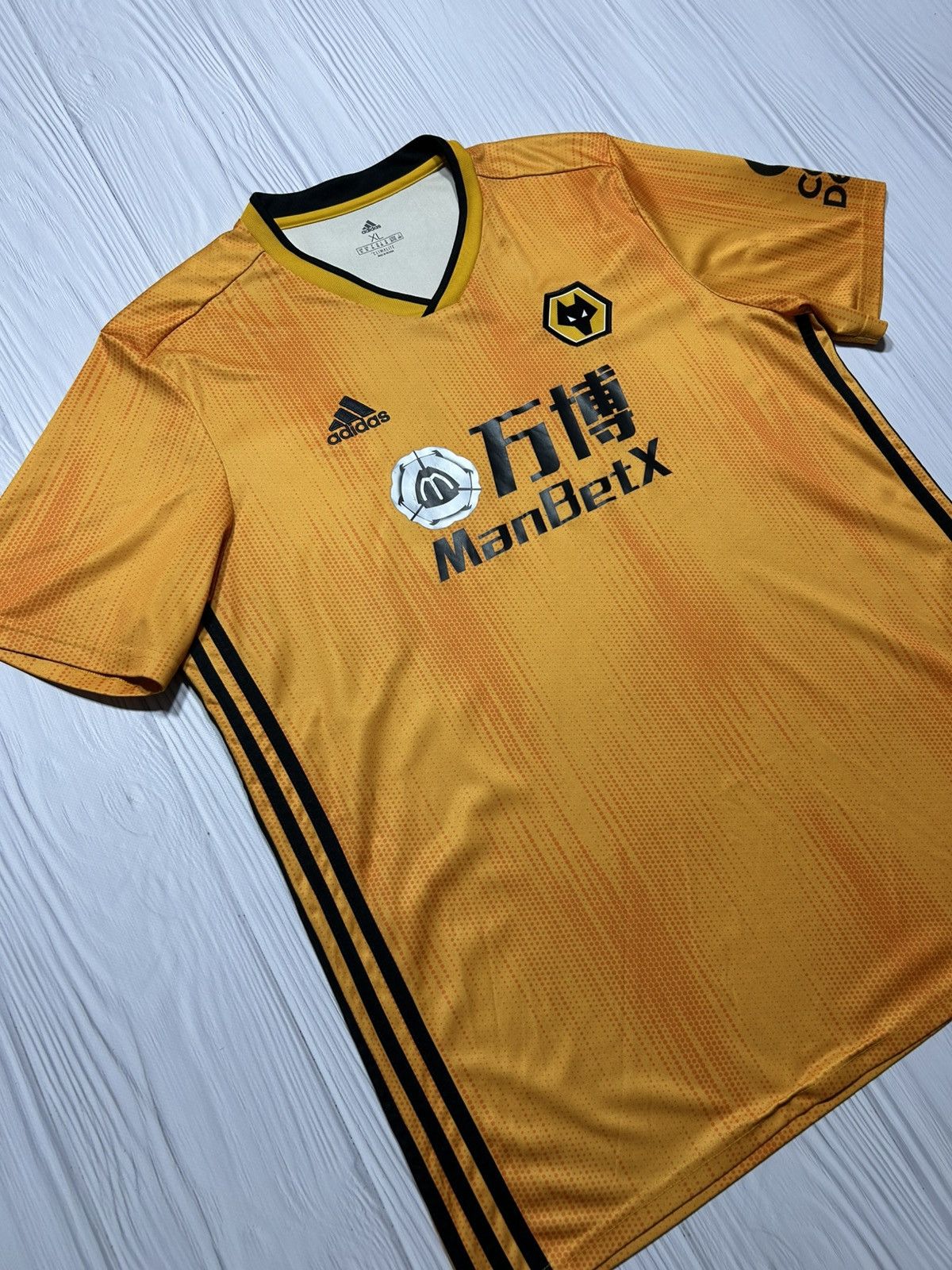 Adidas 2019-20 Wolverhampton Adidas Home Soccer Jersey Size XL Size US XL / EU 56 / 4 - 3 Thumbnail