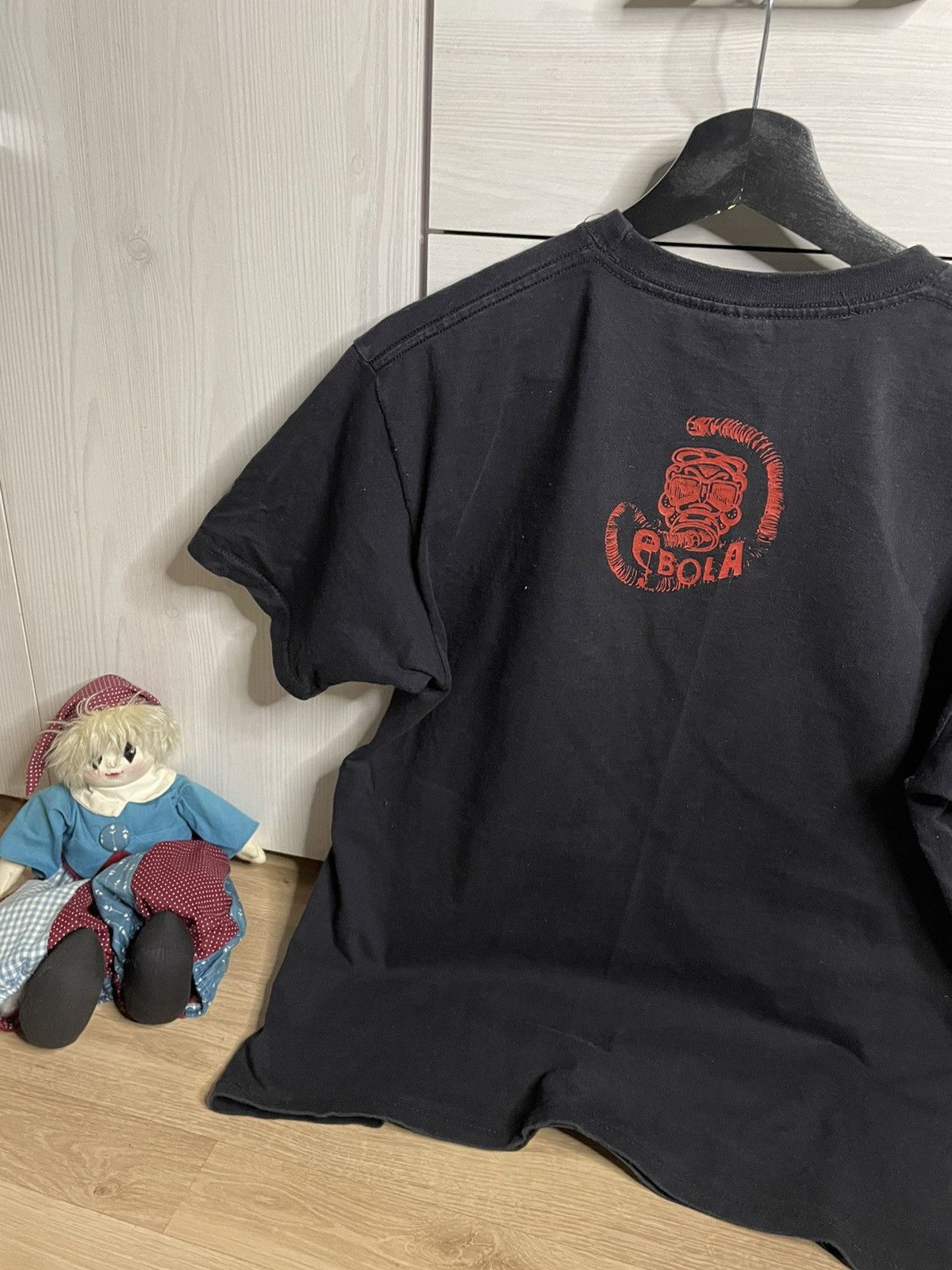 Japanese Brand × Vintage ebola t shirt satan black metal nun mask ghotical Size US M / EU 48-50 / 2 - 6 Thumbnail