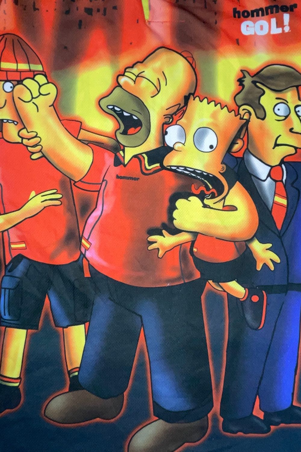 The Simpsons × Vintage RARE Vintage 1999 The Simpsons "Hommer" Football Jersey Size US L / EU 52-54 / 3 - 4 Thumbnail