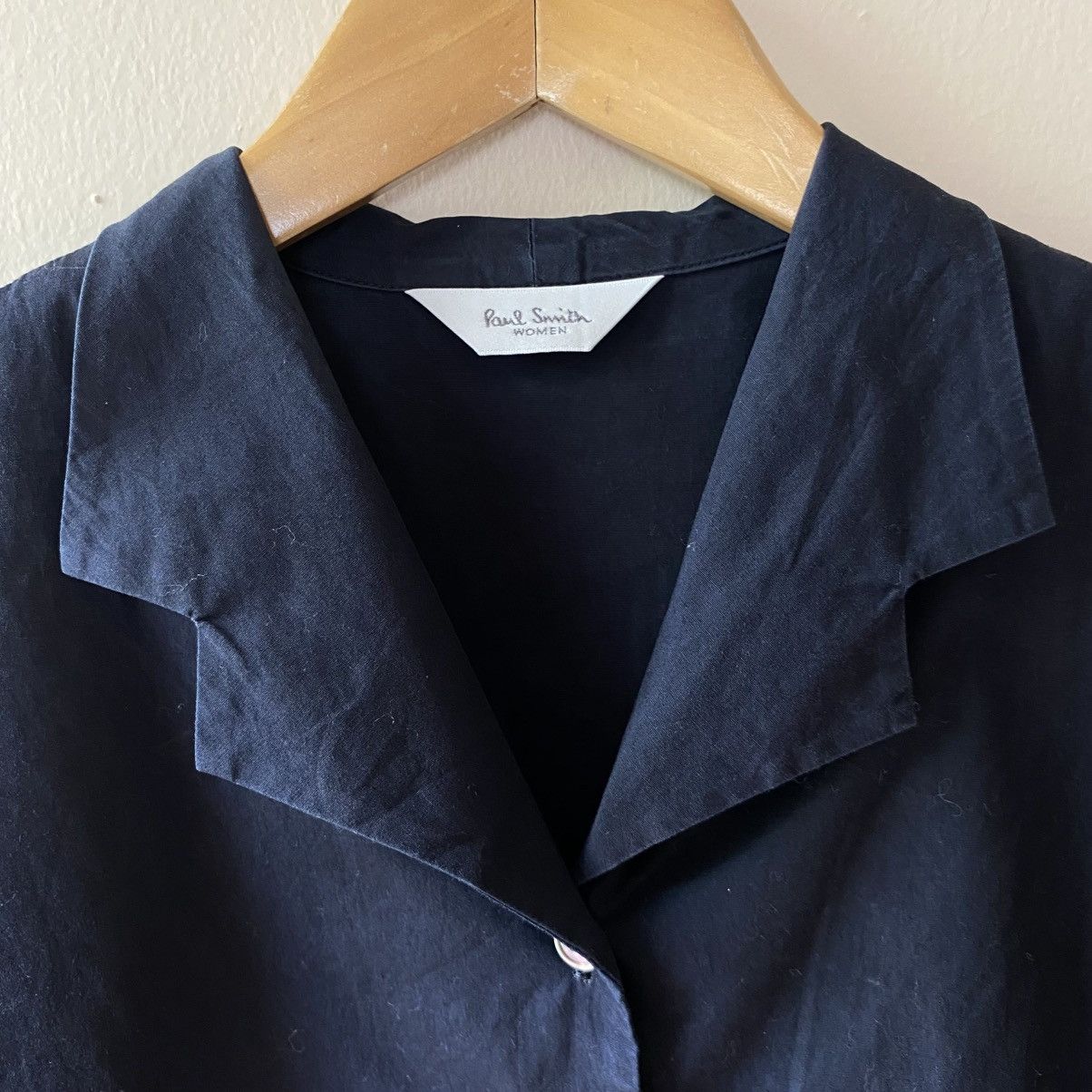 Paul Smith Paul Smith Navy Short Sleeve Button-Up Blouse Size M / US 6-8 / IT 42-44 - 11 Thumbnail