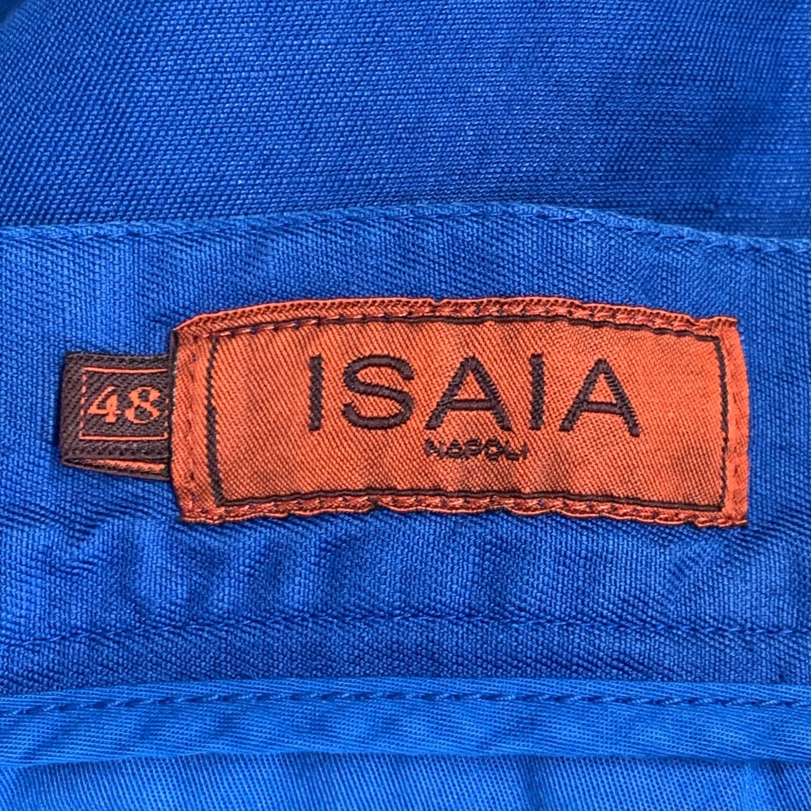 Isaia ISAIA Blue Cotton Linen Five Pockets Tapered Zip Fly Casual Size US 32 / EU 48 - 5 Thumbnail