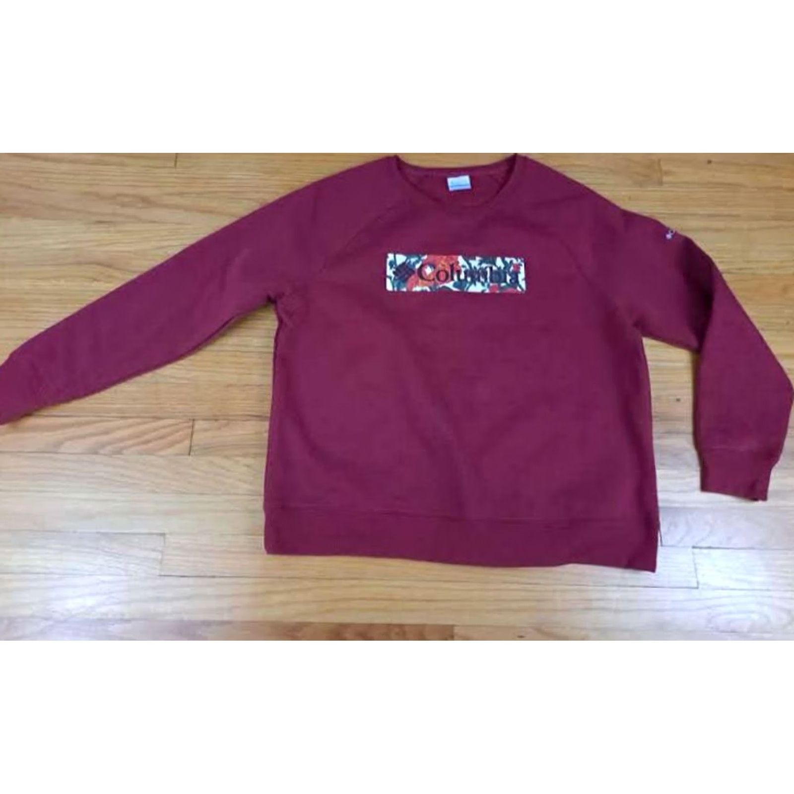 Vintage Columbia Sweatshirt Pullover Woman 2XL Purple Floral Flower Child Crew Neck Long Sleeve Cute Fun Size XXL / US 16-18 / IT 52-54 - 3 Thumbnail