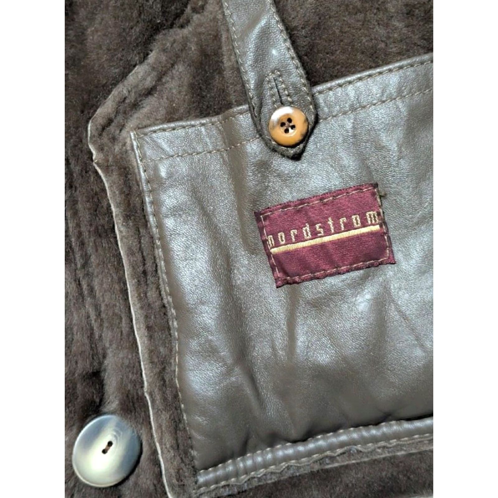 Nordstrom VINTAGE Nordstrom SHEARLING CoAt Leather Brown 42 M France Mens Size US M / EU 48-50 / 2 - 6 Thumbnail