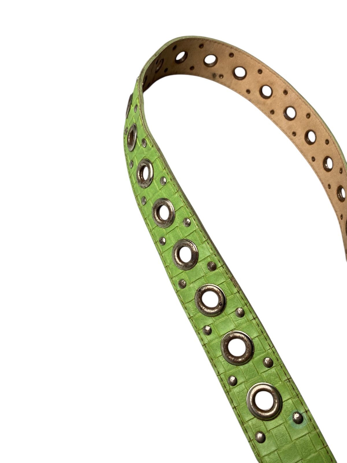 If Six Was Nine Green Ring Studded Y2K Belt Size ONE SIZE - 4 Thumbnail