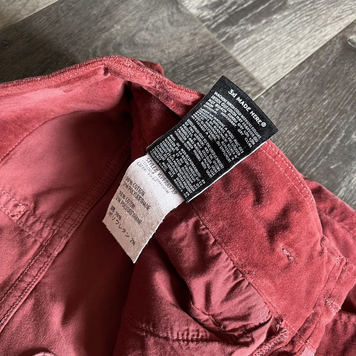 3x1 3x1 Crimson Kelly Velvet Paperbag Tie Belt Wide Leg Jeans Size 30" / US 8 / IT 44 - 11 Thumbnail