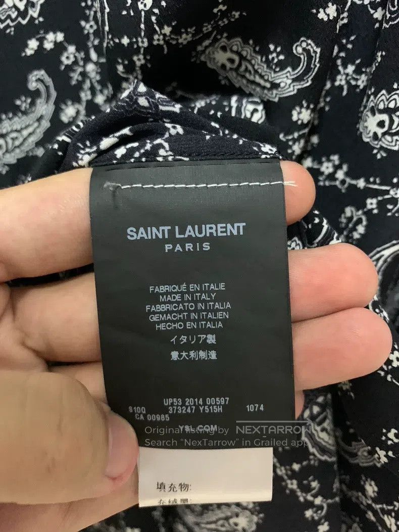Saint Laurent Paris Saint Laurent Paris Silk Black and White Polka Dot Shirt i Size US XS / EU 42 / 0 - 4 Thumbnail