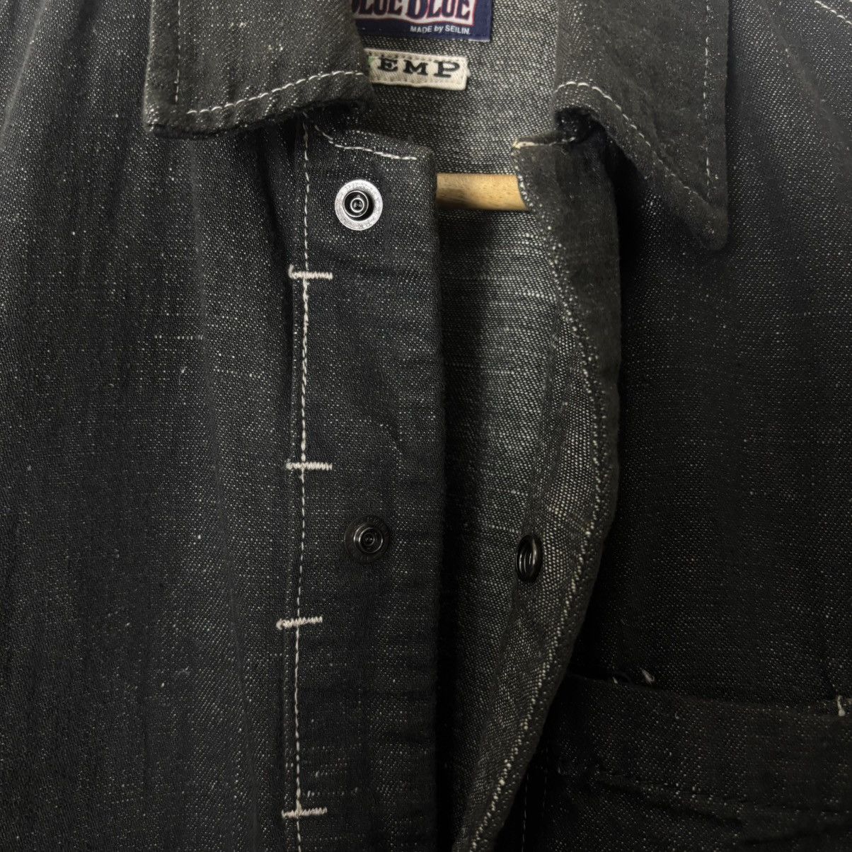 Blue Blue Japan BLUE BLUE JAPAN HEMP DENIM CHORE JACKET Size US S / EU 44-46 / 1 - 6 Thumbnail