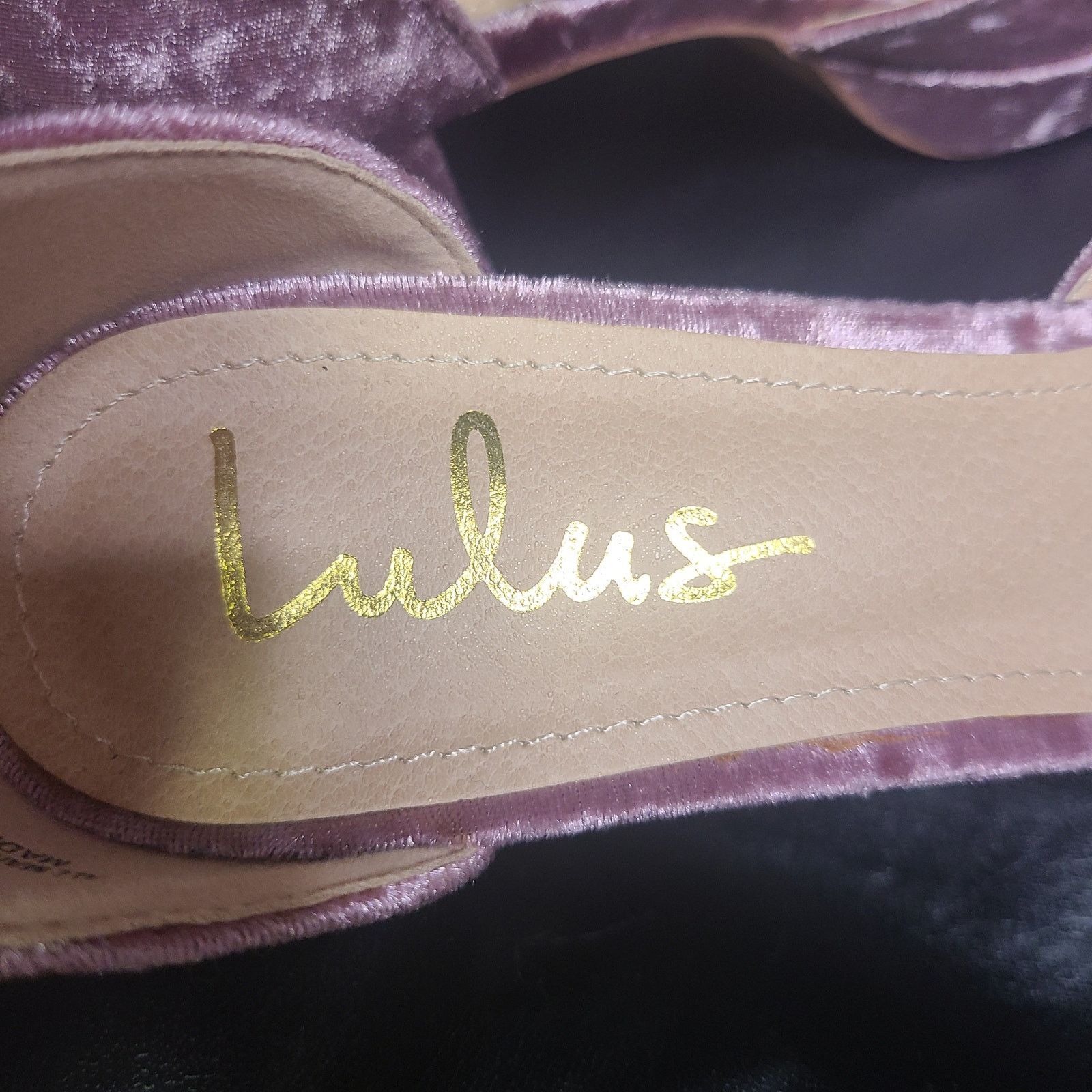 Lulus Lulu's pink velvet strappy chunky heel size 9 Size US 9 / IT 39 - 5 Thumbnail