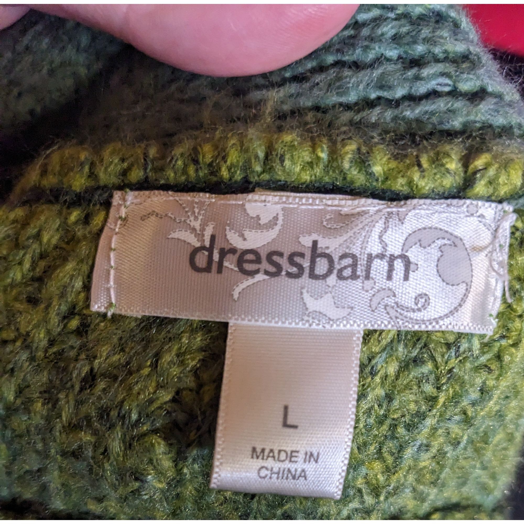 Other Dressbarn Cottagecore Green Striped Cardigan Size L / US 10 / IT 46 - 3 Thumbnail
