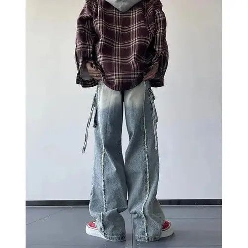 Japanese Brand Ripped Holes Cargo jeans Size US 32 / EU 48 - 7 Thumbnail