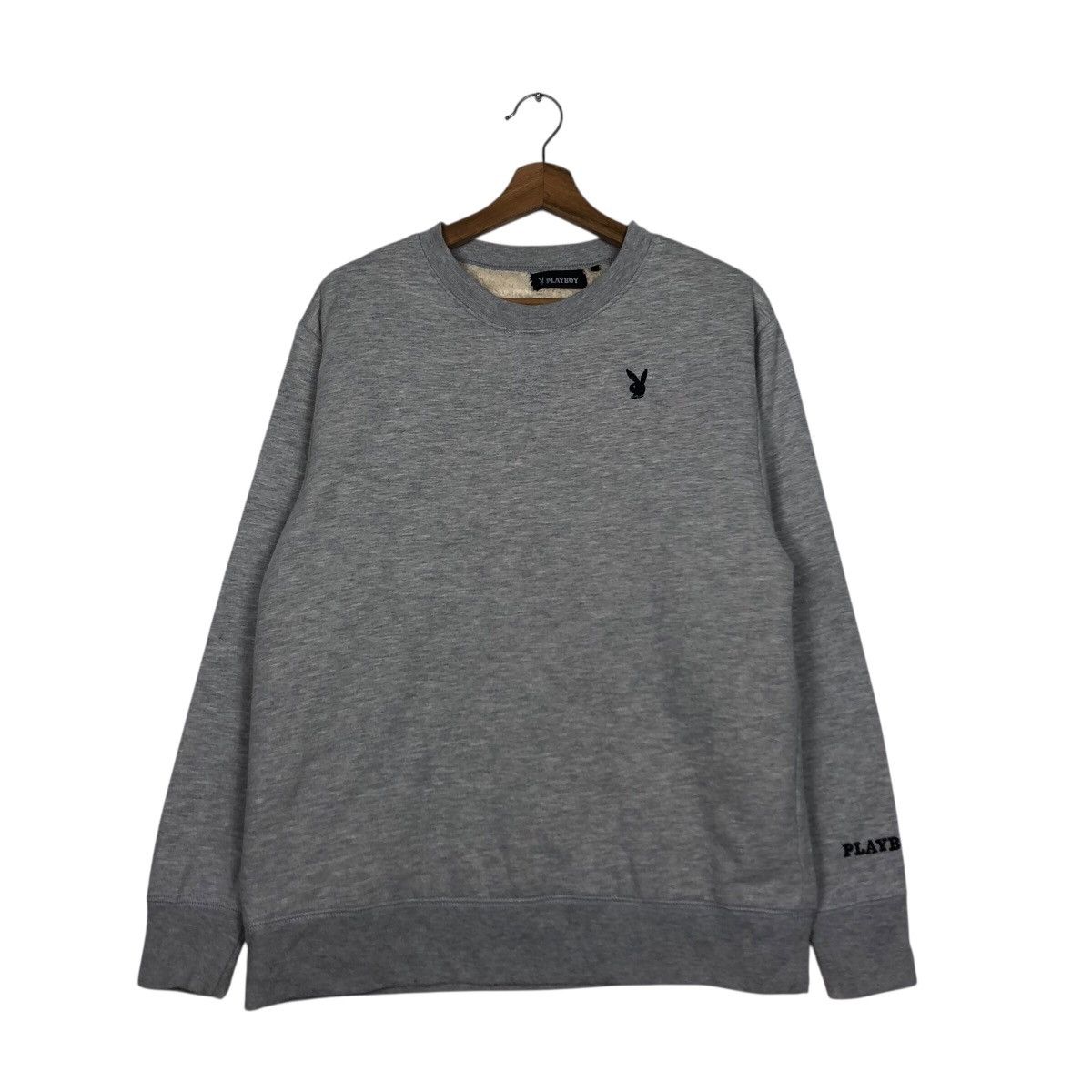 Japanese Brand Playboy Bunny Logo Sweatshirt Gray Long Sleeve Crewneck Size US L / EU 52-54 / 3 - 2 Thumbnail