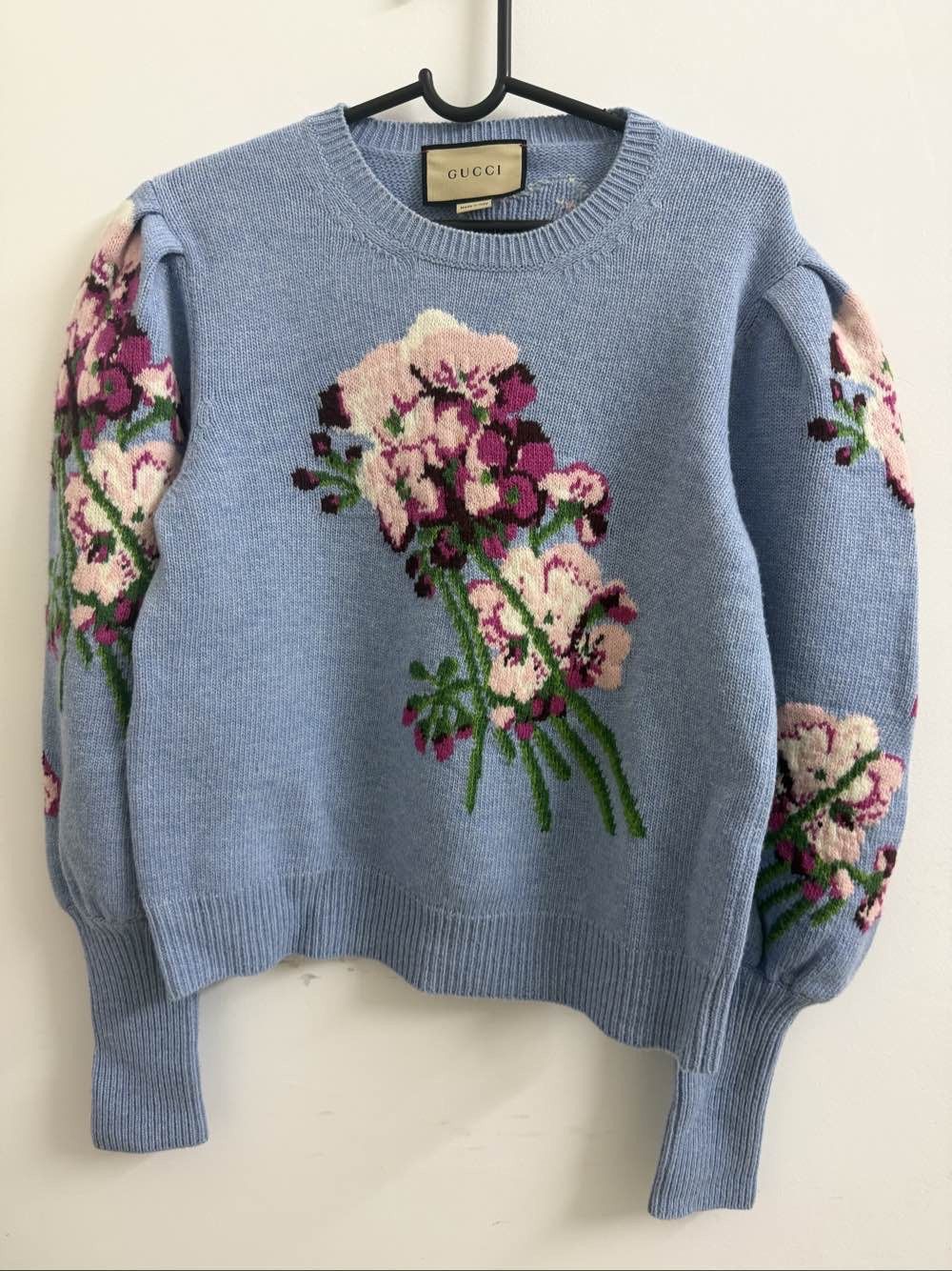 Gucci Gucci Floral Knit Wool Sweater Size L Size L / US 10 / IT 46 - 1 Thumbnail