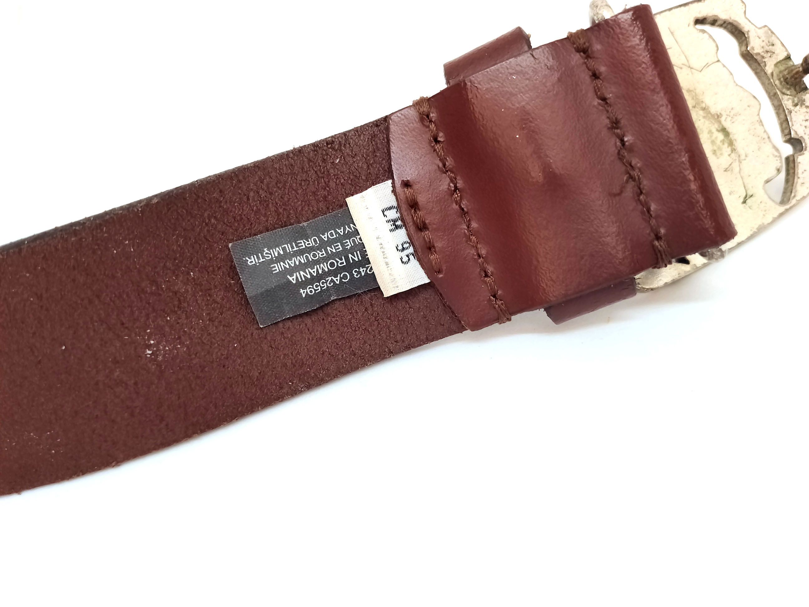 Diesel Diesel Only The Brave Belt Brown Leather Size 95/38 Size 38 - 4 Thumbnail
