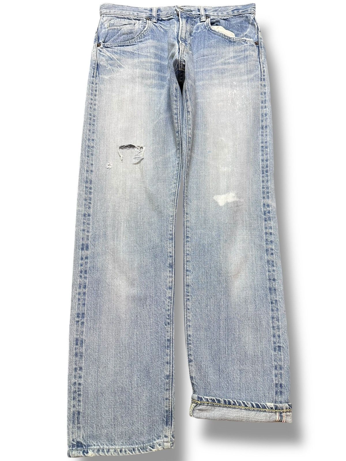 Vintage Japanese Brand Selvedge Faded Grunge Denim
