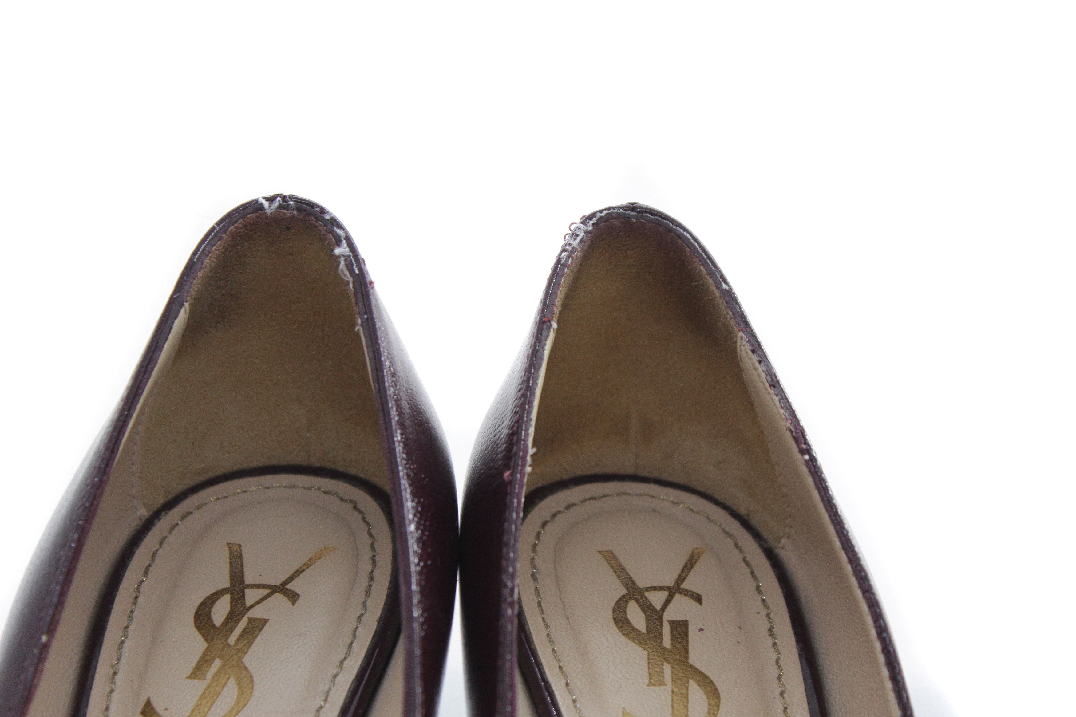 Saint Laurent Paris Rive Gauche Tribute Leather Heels Size US 9 / IT 39 - 8 Thumbnail