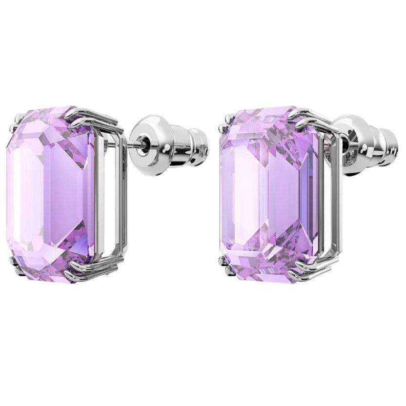 Swarovski Swarovski Millenia Stud Earrings, Octagon Cut, Purple Size ONE SIZE - 5 Thumbnail