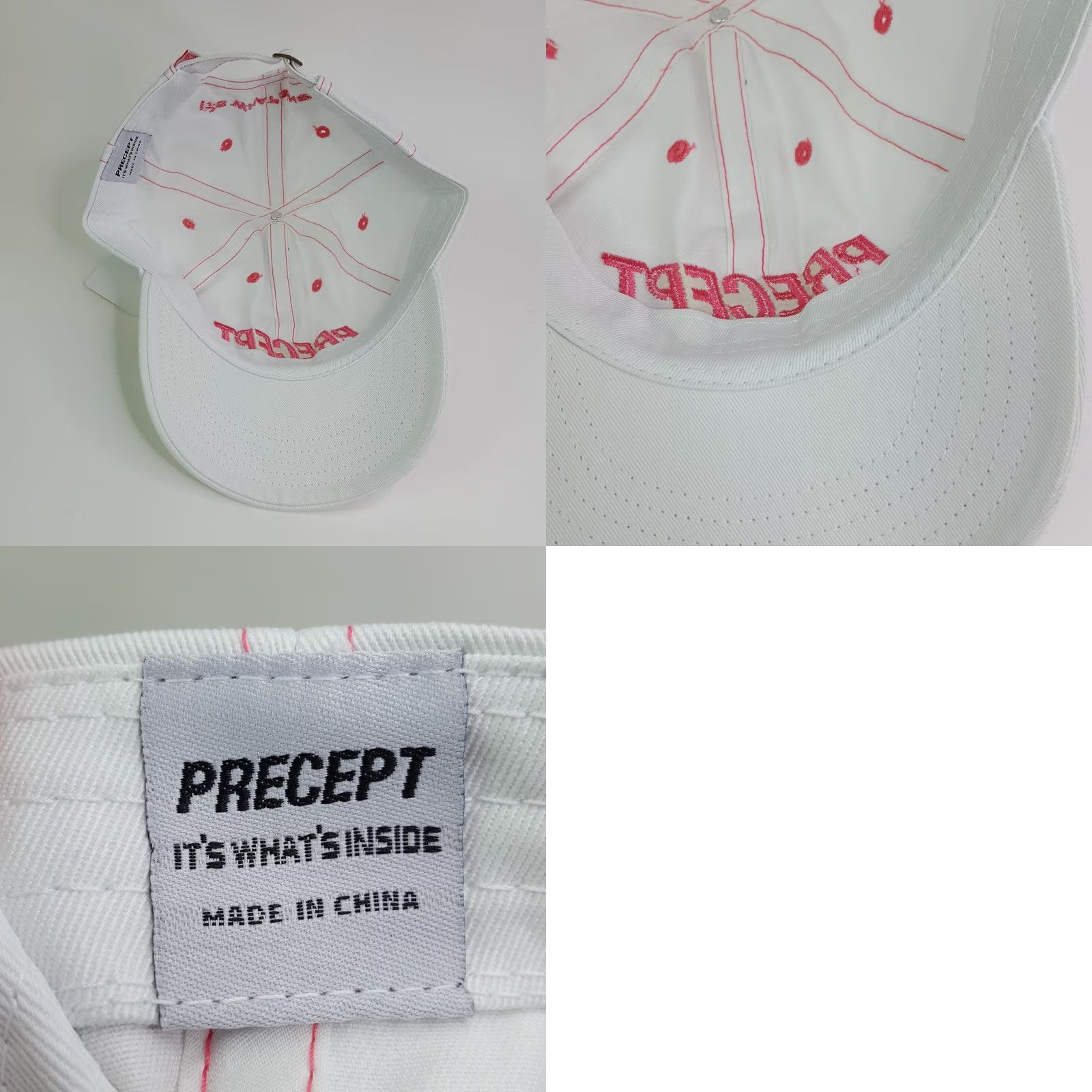 Pinko Precept Golf Women's Adjustable PGA Snapback Hat Baseball Cap White Pink Sports Size ONE SIZE - 8 Thumbnail