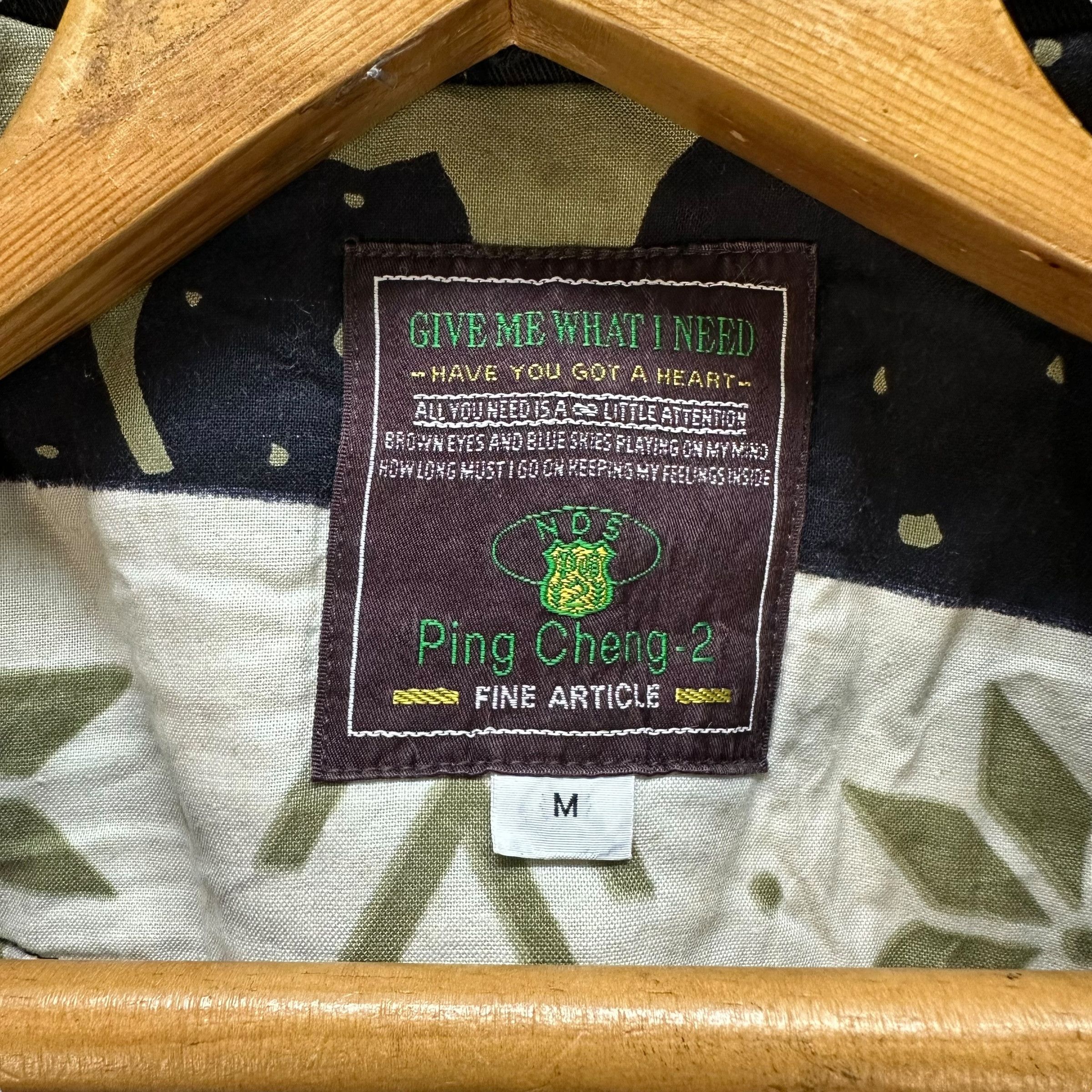 Japanese Brand PING CHENG 2 Lined Graphics Printed Denim Jacket #A39-0889 Size US M / EU 48-50 / 2 - 7 Thumbnail