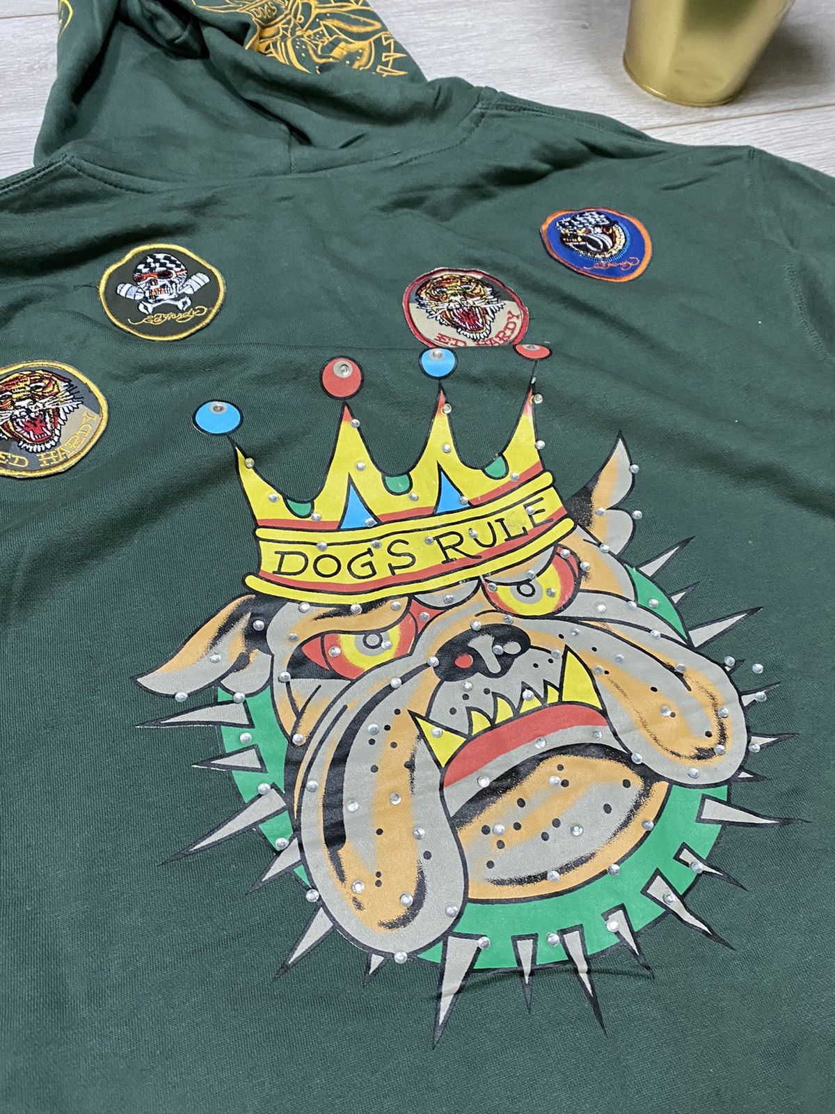 Ed Hardy Ed Hardy 🐶 vintage dogs rule big logo hoodie Size US XXL / EU 58 / 5 - 8 Thumbnail