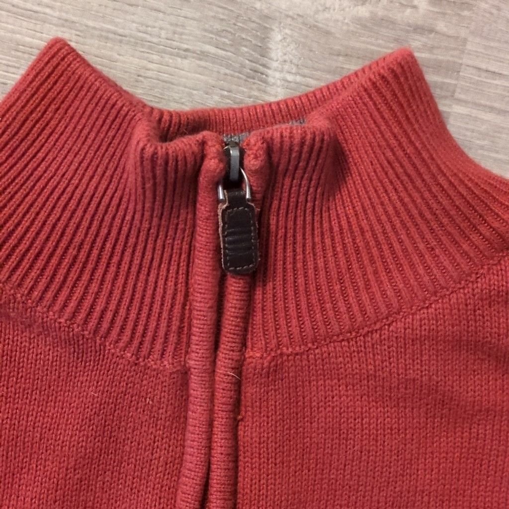 Oscar De La Renta Oscar De La Renta Burnt Orange 1/4 Zip Sweater Size Large Size US L / EU 52-54 / 3 - 2 Thumbnail