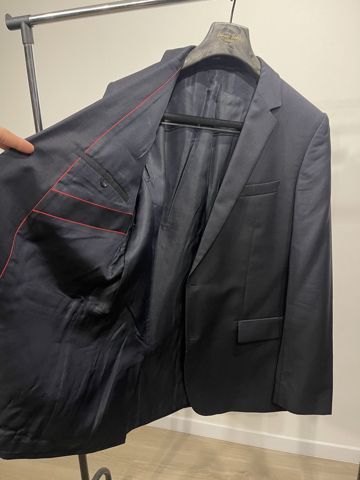 Hugo Boss Hugo boss blazer dark blue wool classic jacket 44R Size 44R - 7 Thumbnail