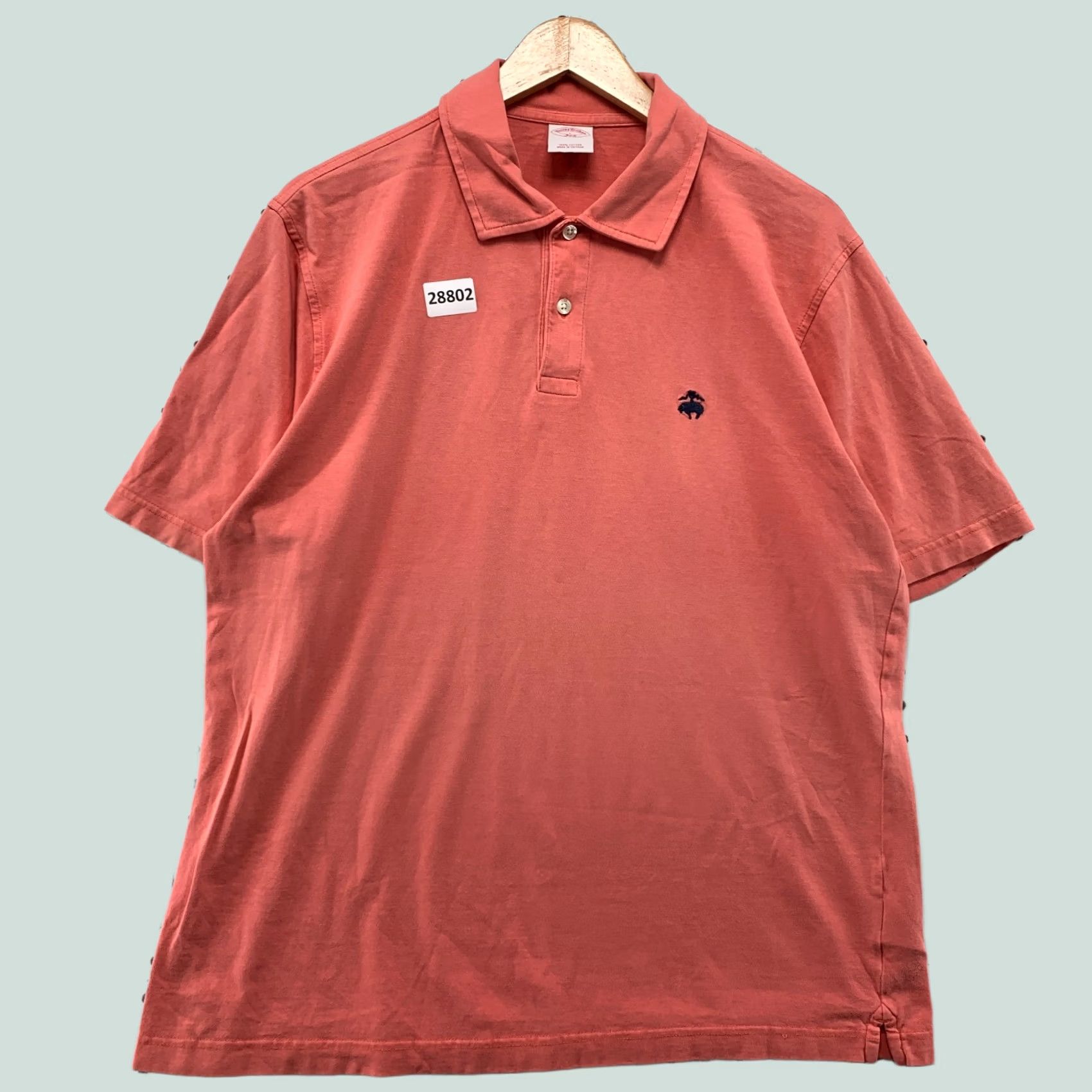 Brooks Brothers Brooks Brothers Collared Polo Shirt Mens L Coral Short Sleeve Casual Polo 23X28 Size US L / EU 52-54 / 3 - 1 Thumbnail