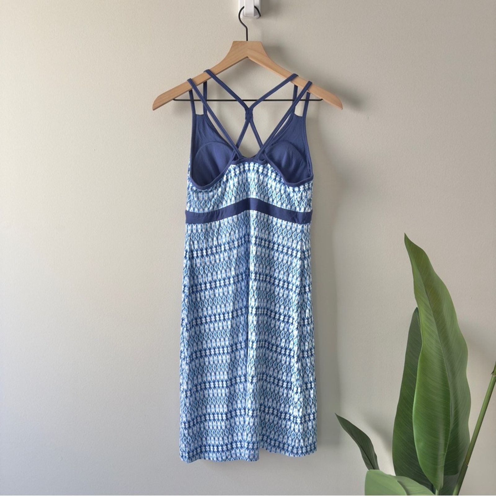 Other Dakini Blue White Patterned Babydoll Dress Mini Knee Length Size S / US 4 / IT 40 - 2 Thumbnail
