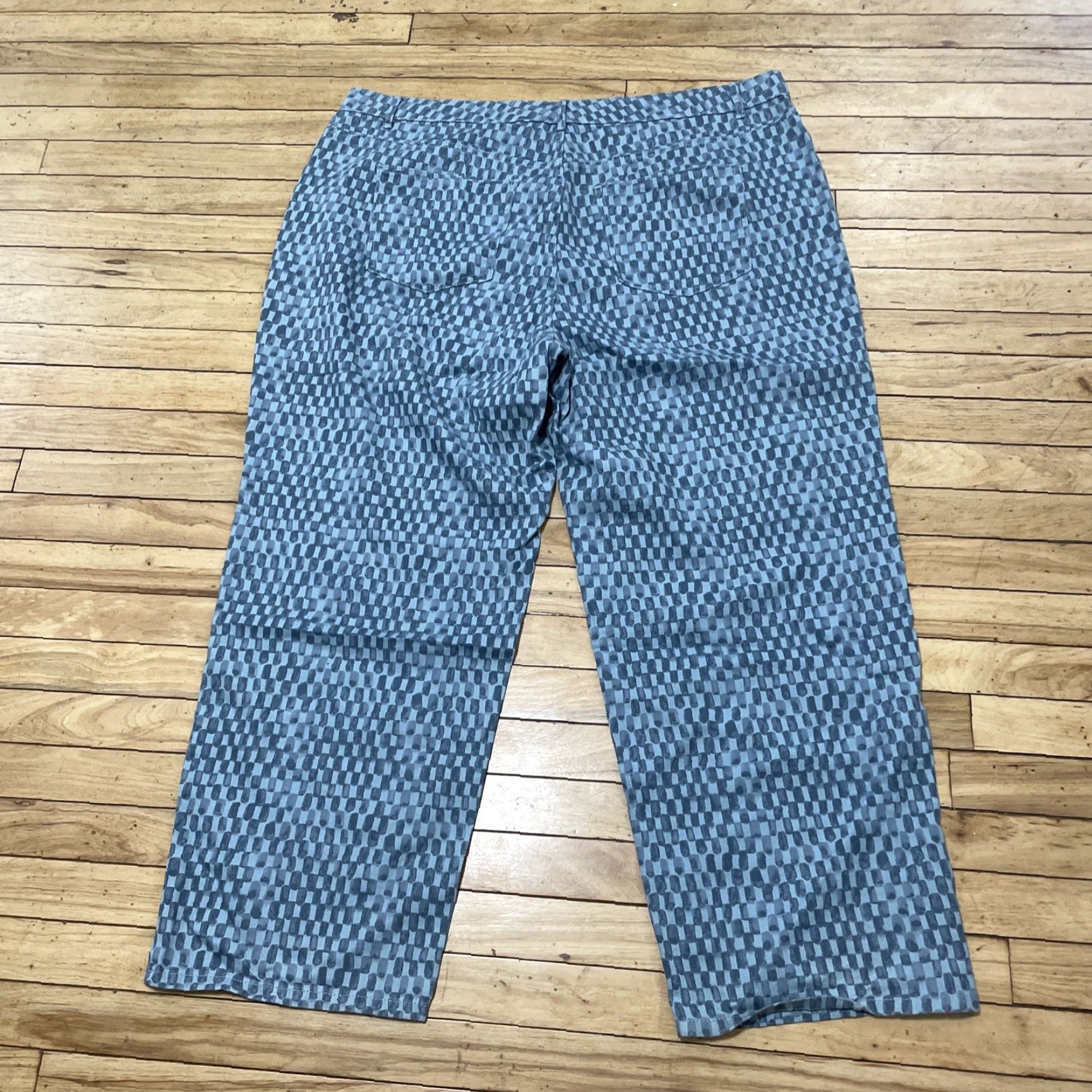 Vintage Future Collective Jeans Women 20 Gabriella Karefa-Johnson Checkered Print Jeans Size 42" / US 20 - 2 Thumbnail